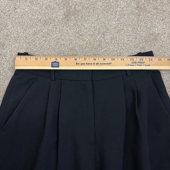 Abercrombie & Fitch Curve Love Sloane Tailored Wide Leg Pant Black Womens Size 8 - Picture 10 of 12
